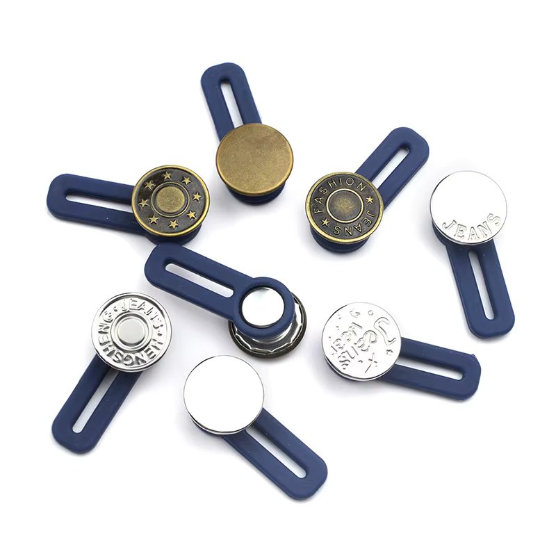 Pant Button, Waist Extender, Adjustable Silicone Metal Button, Various Models