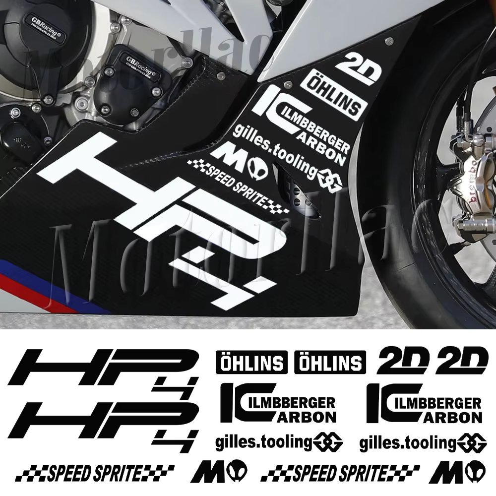 For S1000RR S 1000 rr HP4 Motorcycle Sticker Fairing Belly Pan Tail Stripe Decals Kit Accessories Waterproof