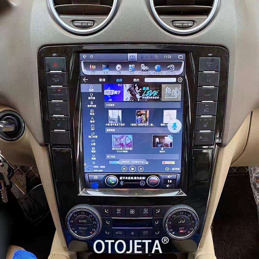 9.7" For Mercedes Benz ML W164 W300 ML350 ML450 ML500 GL X164 G320 GL350 GL450 GL500 Android 14 Car Monitor Screen Carplay Audio