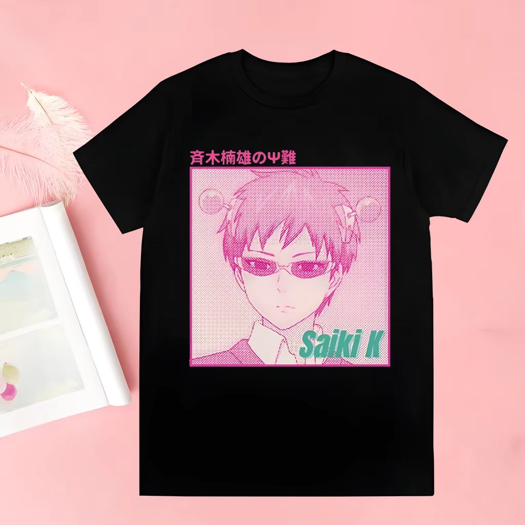 Saiki K Kusuo No Psi Nan T Shirt boysHarajuku Graphic Tops Kawaii Male The Disastrous Life Of Saiki T-shirt,Drop Ship