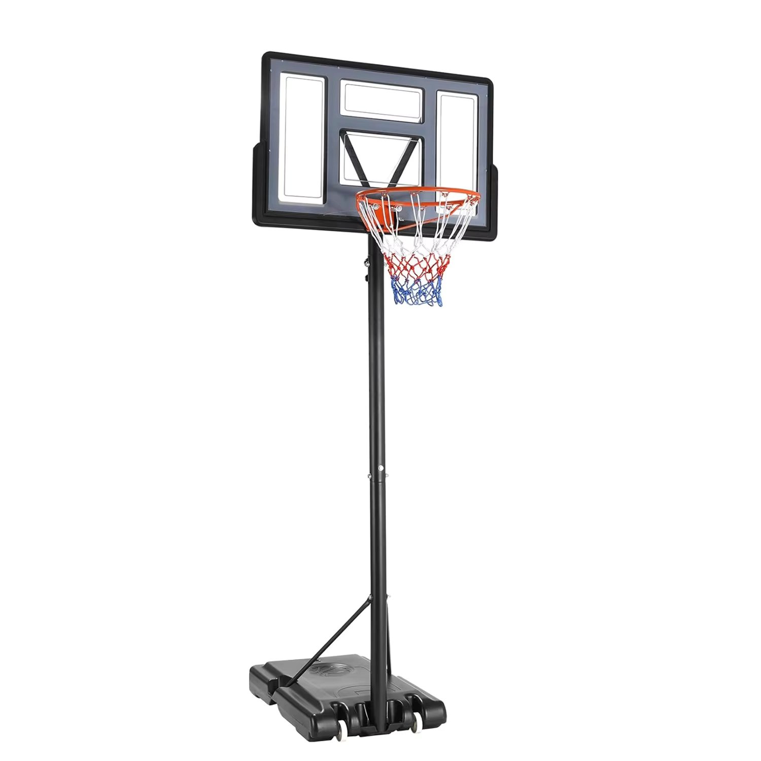 Basketball Hoop, Portable Basketball Stand Wheels for Children, Basketball System,Adjustable Basket Height 135 to 305 cm