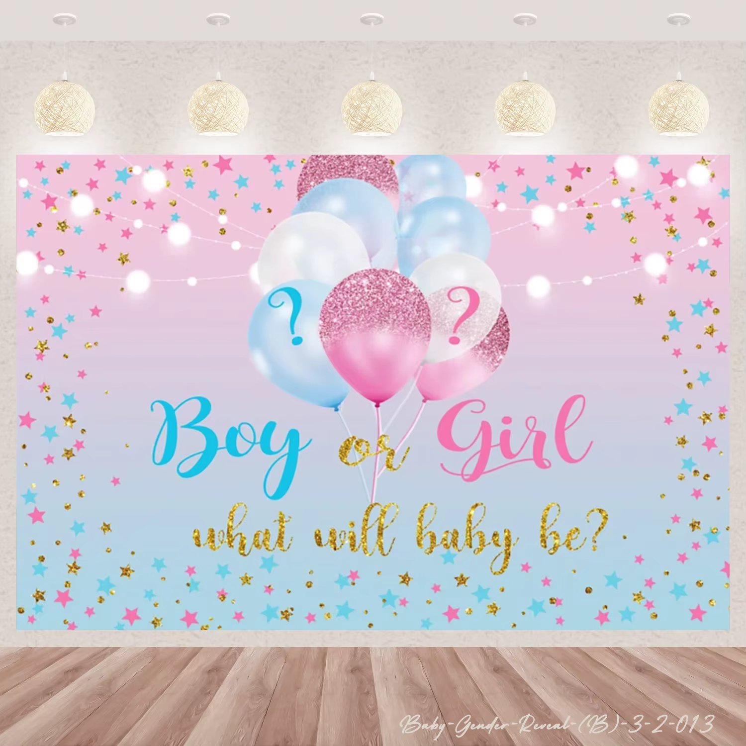 Lovely Gender Reveal Party Boy Or Girl Theme Vinyl Background Baby Shower Photography Supplies Decoration Of Kid Photo Studio