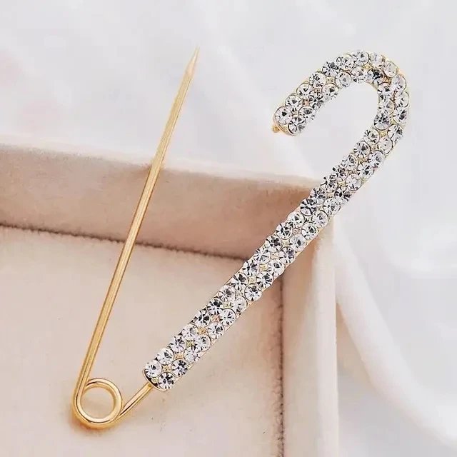 Luxury Gold Color Wheat Brooches for Women Suit Sweater Flower Lapel Pins Exquisite Rhinestones Jewelry Accessories