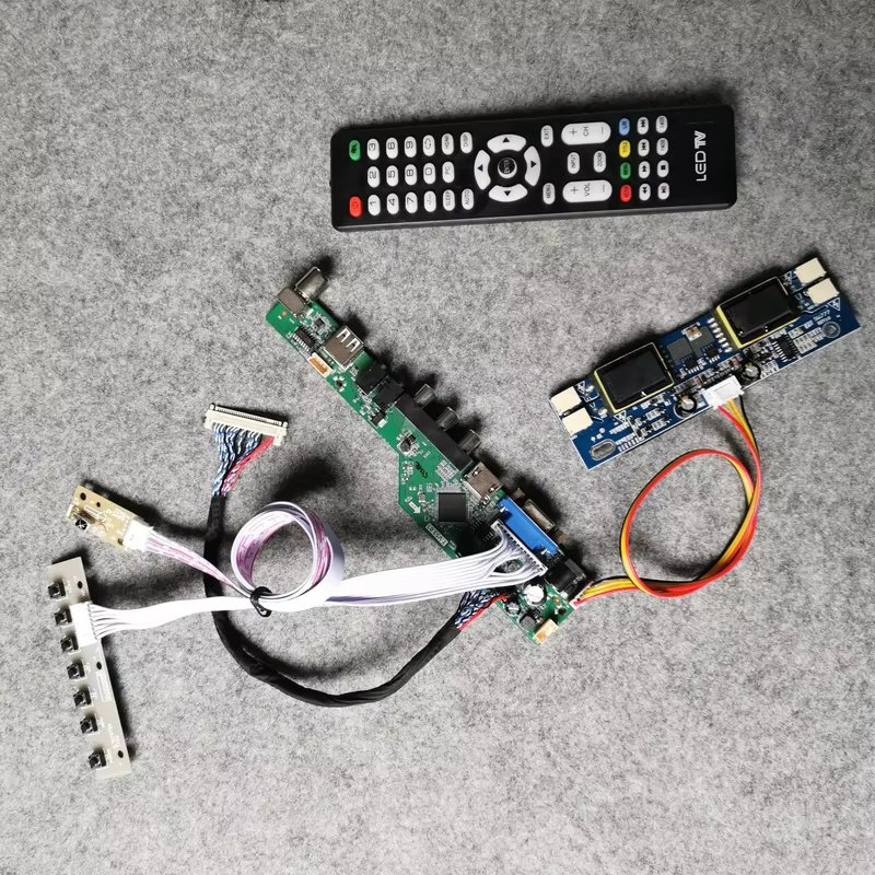 LCD Monitor Controller Board Fit LM190WX1/HSD190MGW1/HT190WG1/M190MWW1 Matrix 1440*900 DIY Kit 4CCFL VGA AV USB 30 Pin LVDS