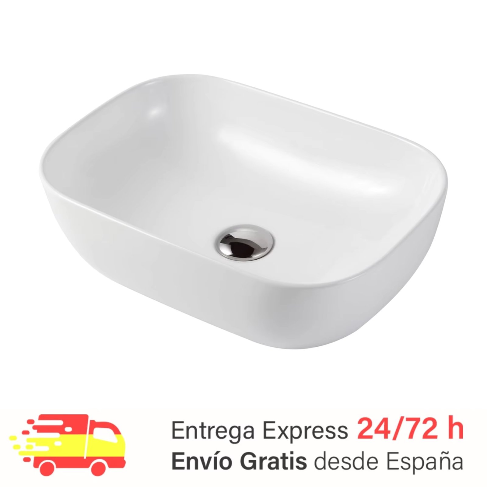 Ceramic Sink Basin, White Spot Wash Basin, Bathroom Counter-top Basin, Easy to Clean and Standard Connected. Ideal for kitchen or bathroom.