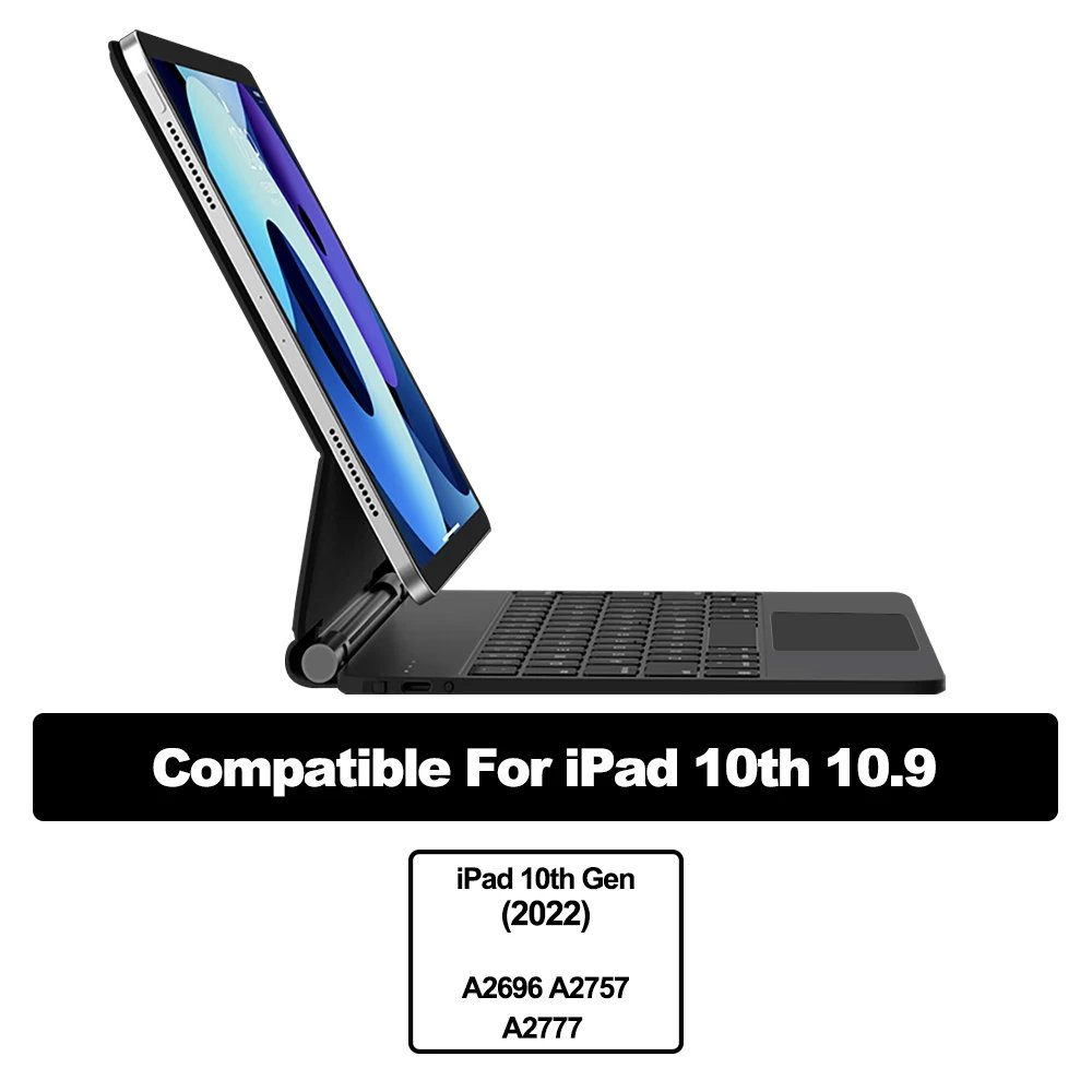 GOOJODOQ Magic Keyboard Case For iPad Pro 11 Pro 13 M4 Pro 12.9 for iPad Air 4 Air 5 Air 6  iPad 10th generation Magic Keyboard