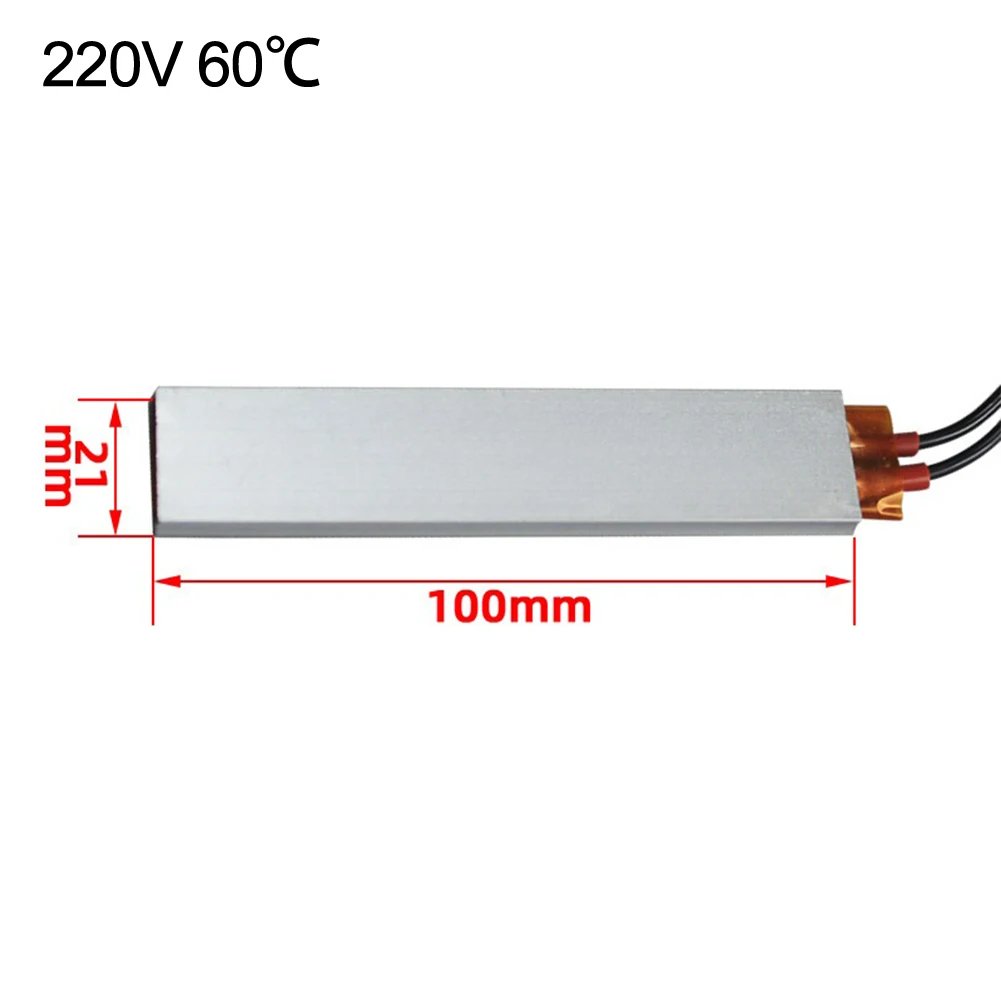 100x21x5mm PTC Heater Element 220V Thermostatic PTC Electric Heater Plate 60-270 Celsius Degree PTC Heating Element