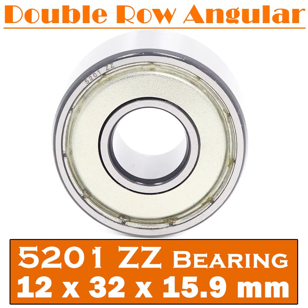 5201 ZZ Bearing 12*32*15.9 mm ( 1 PC ) Axial Double Row Angular Contact 5201ZZ 3201 ZZ 3056201 Ball Bearings