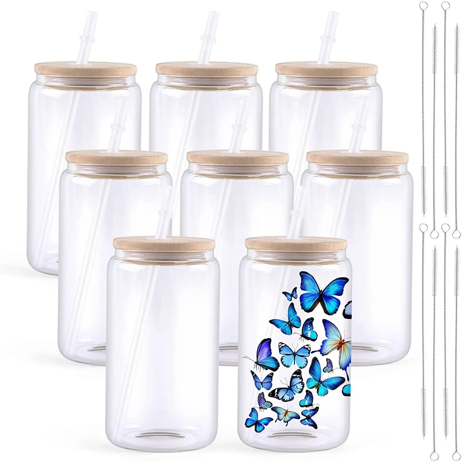 8pcs Clear