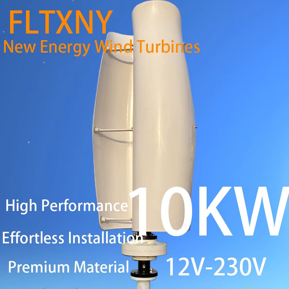 10KW OFF Grid System 12V-230V Off Grid Renewable Energy System Vertical Axis Wind Energy Turbine