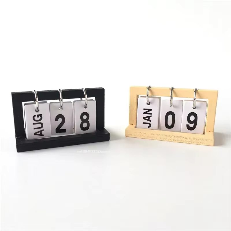 1:12Miniature Dollhouse Calendar Early Education DIY Mini Calendar Model for Dollhouse Decoration Accessories Children Kids Toys