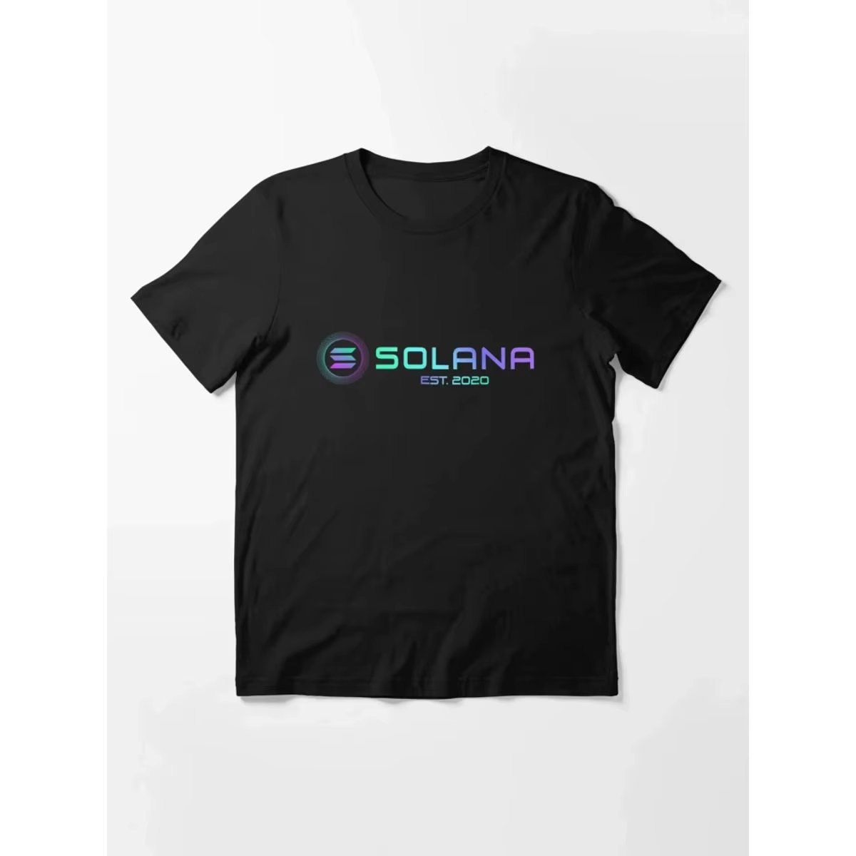 Solana Est Cryptocurrency T-Shirt. Men's 2020 Cotton Basic