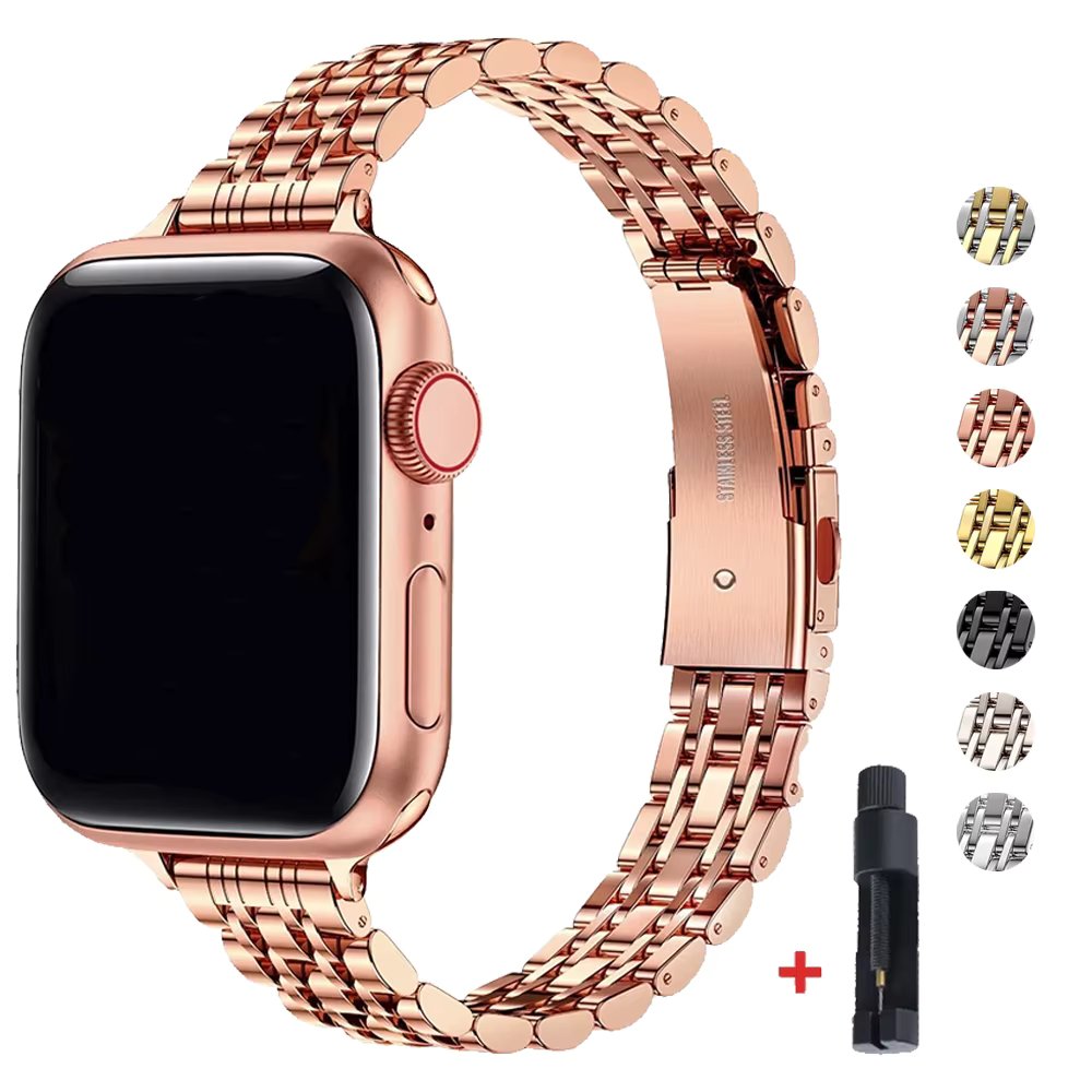 Stainless Steel Strap For Apple Watch Ultra 2 Band 49mm 42mm 44mm Metal Bracelet For iWatch Series 9 8 7 6 SE 5 4 3  45mm 41mm