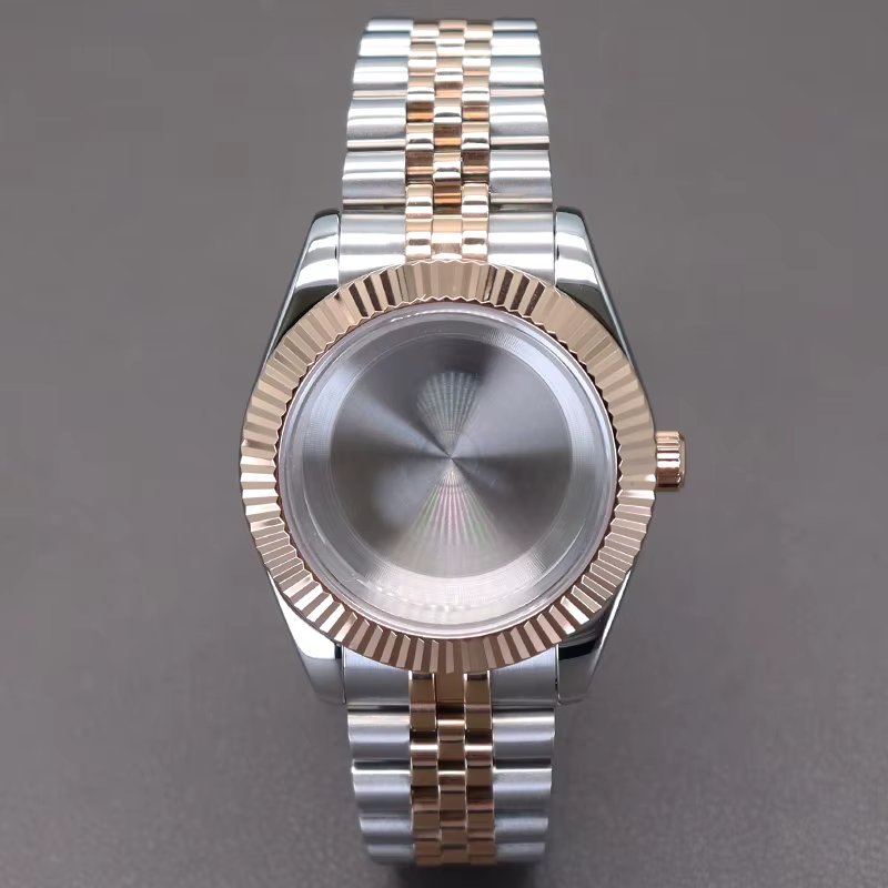 Silver And Rose Gold 36mm 40mm Luxury Men'S Watch Cases Strap For Nh34 Nh35 Nh36 Nh38 Miyota 8215 Movement Dial Oyster Datejust