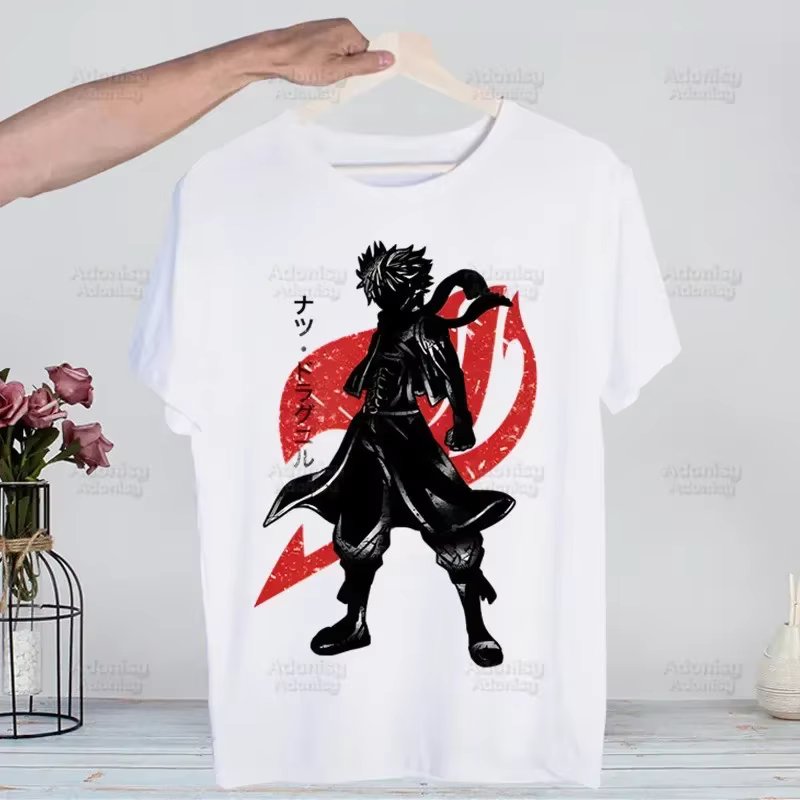 Anime Fairy Tail Natsu Dragneel Lucy T-shirts Summer Men/Women Hip Hop Funny Tshirt Streetwear t shirt Short Sleeve Tee Top