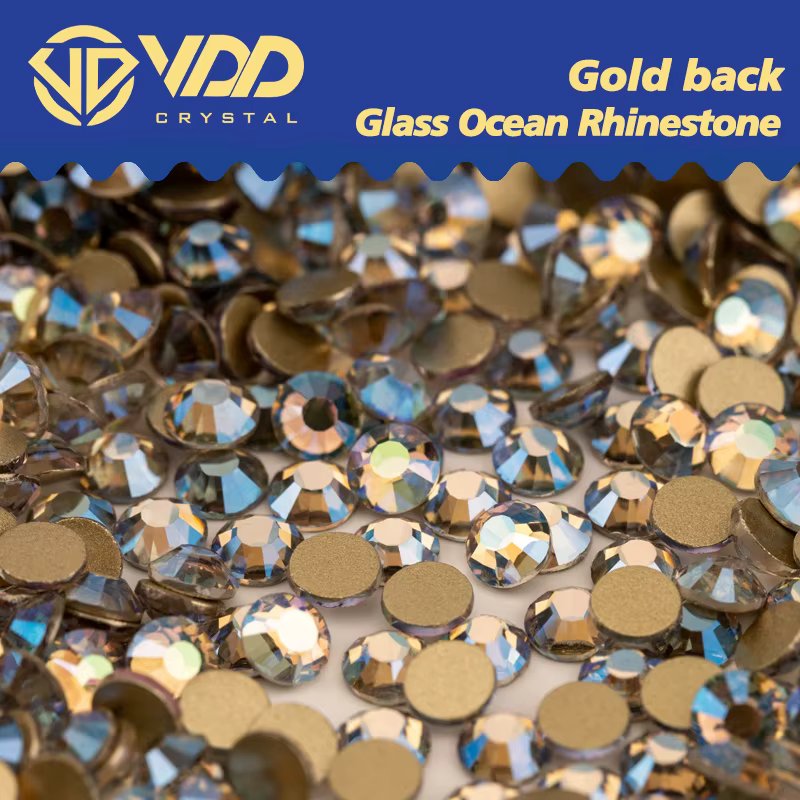 VDD 1440Pcs SS4-SS20 Glass Rhinestones Crystal High Quality Gold Flatback Strass Stones For DIY  Nail Art Crafts Accessories