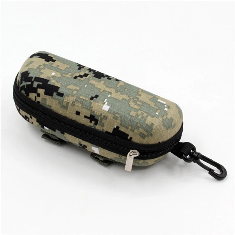 Fashion Camouflage Eyeglass Box EVA Eyeglasses Cases Sunglasses Glasses Box Mens Eyewear With Belt Clip Lens Container