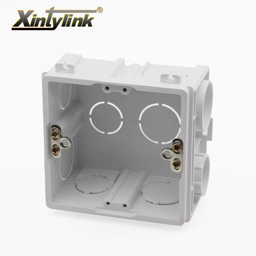 rj11 rj45 jack Face Plate Back Box rj12 socket junction box embedded wall faceplate box flame retardant pvc 86mm