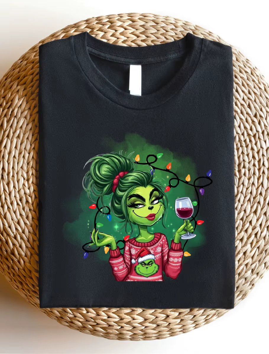 Women Christmas Shirt, Cute Girls Christmas Short Sleeve T-Shirt, Christmas Crew Matching Crew Neck Tee