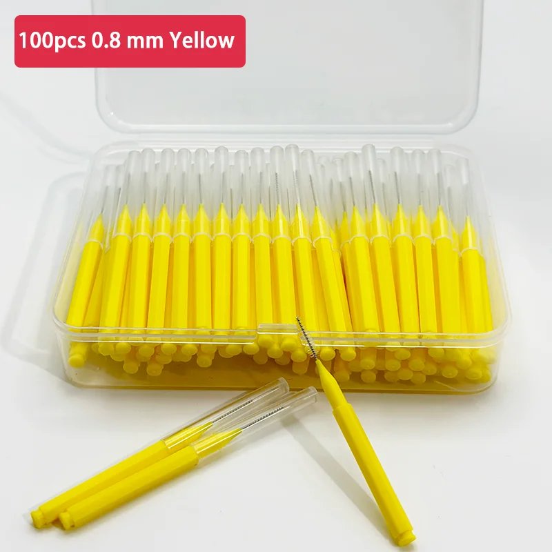 100pcs 0.8 mm Yellow