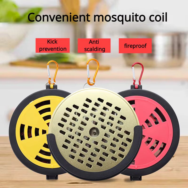 Outdoor Mosquito Incense Disc Portable Hangable Indoor Mosquito Incense Box Summer Fishing Mosquito Repellent Fire Prevention