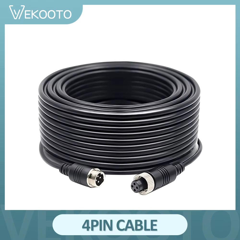 4 Pin Aviation Extension Video Cable 3M 5M 10M 15M 20M for Truck Bus Monitor Camera Connectionwire