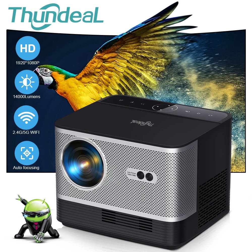 ThundeaL TDA5 FHD Portable Projector Full HD 1080P 4K WiFi Android Mini Projector IOS Mobile Phone TDA5W Beamer Video Projecteur