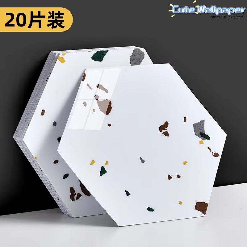 20pc hexagonal wall sticker wallpaper self-adhesive waterproof and moisture-proof TV background wall decoration cloakroom