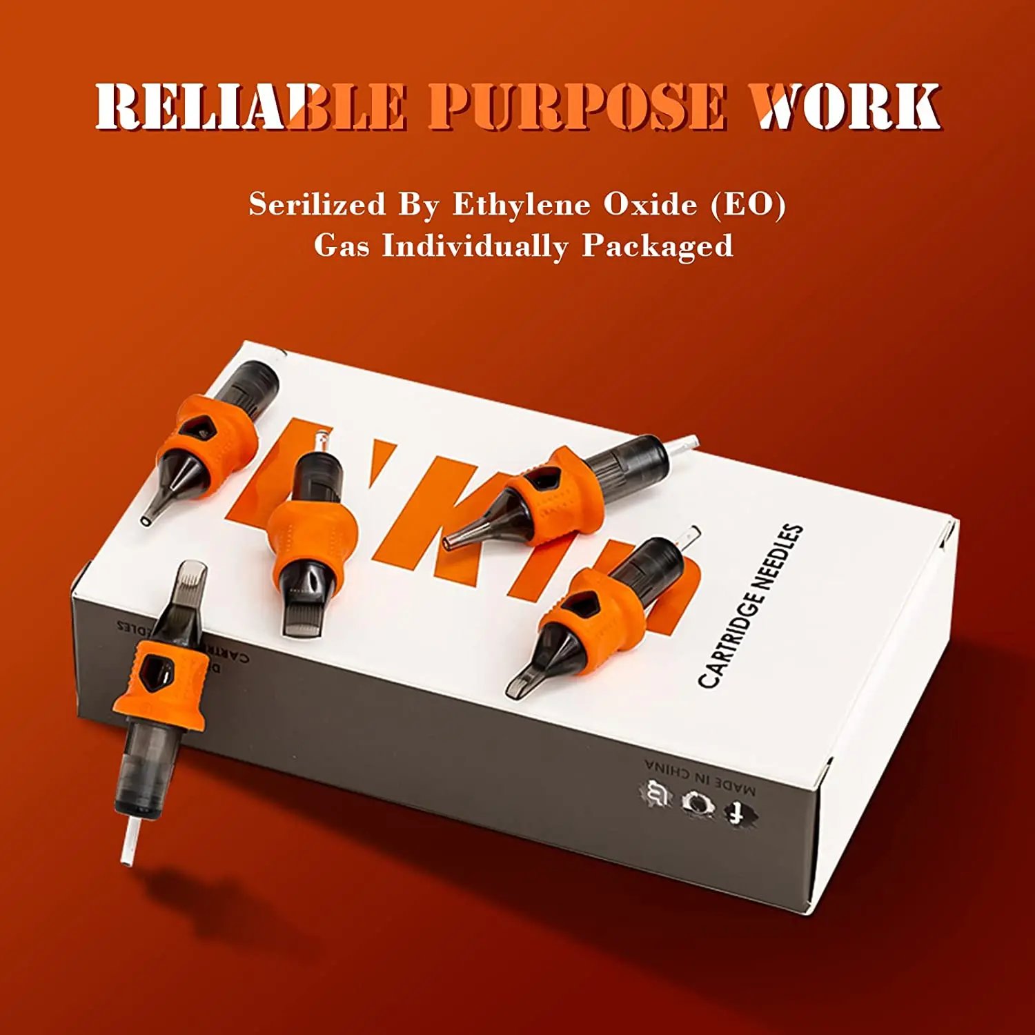 INKIN Silicone Cartridge Tattoo Needles Liner Disposable Tattoo Needles Safety Membrane for Tattoo Cartridge Machines 16Pcs/Box