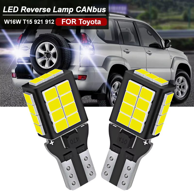 2pcs LED Reverse Light CANbus No Error For Toyota Land Cruiser PRADO 120 J120 2003-2009 T15 W16W Back Up Lamp 2700lm White
