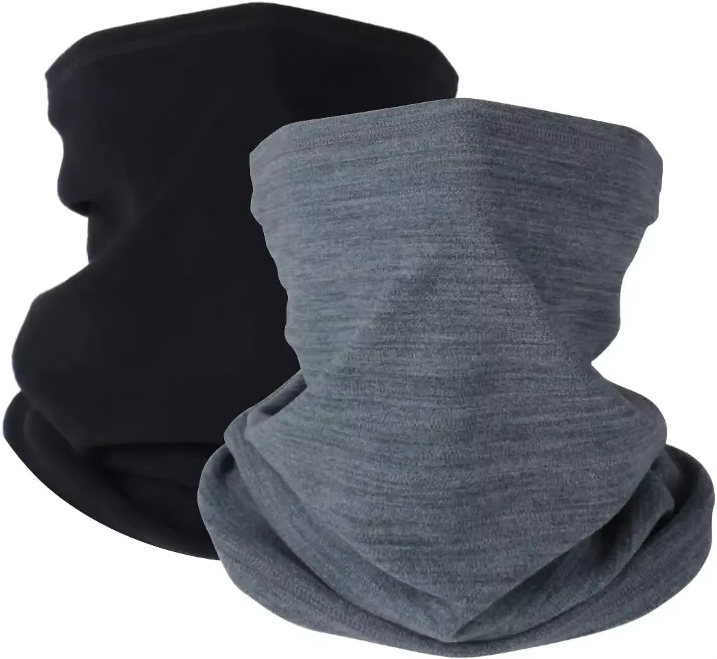 2 Pcs Neck Gaiter Windproof Face Mask Cover Cold Weather Scarf Unisex Outdoor Protection Warm and Comfortable