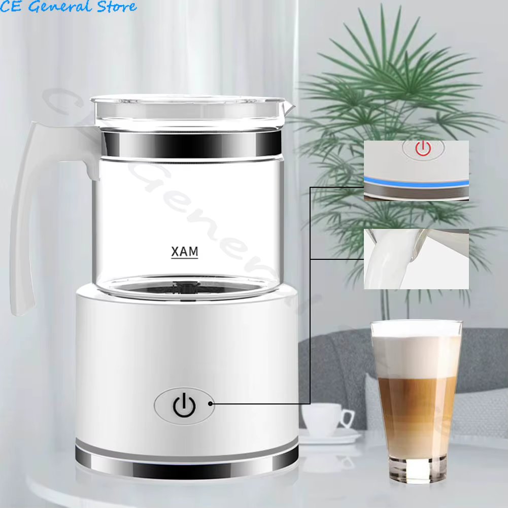 700ml 600W  EU Plug Milk Frother Electric Warmer With Hot Or Cold Functionality For Cappuccino Latte Macchiato Hot Chocolate