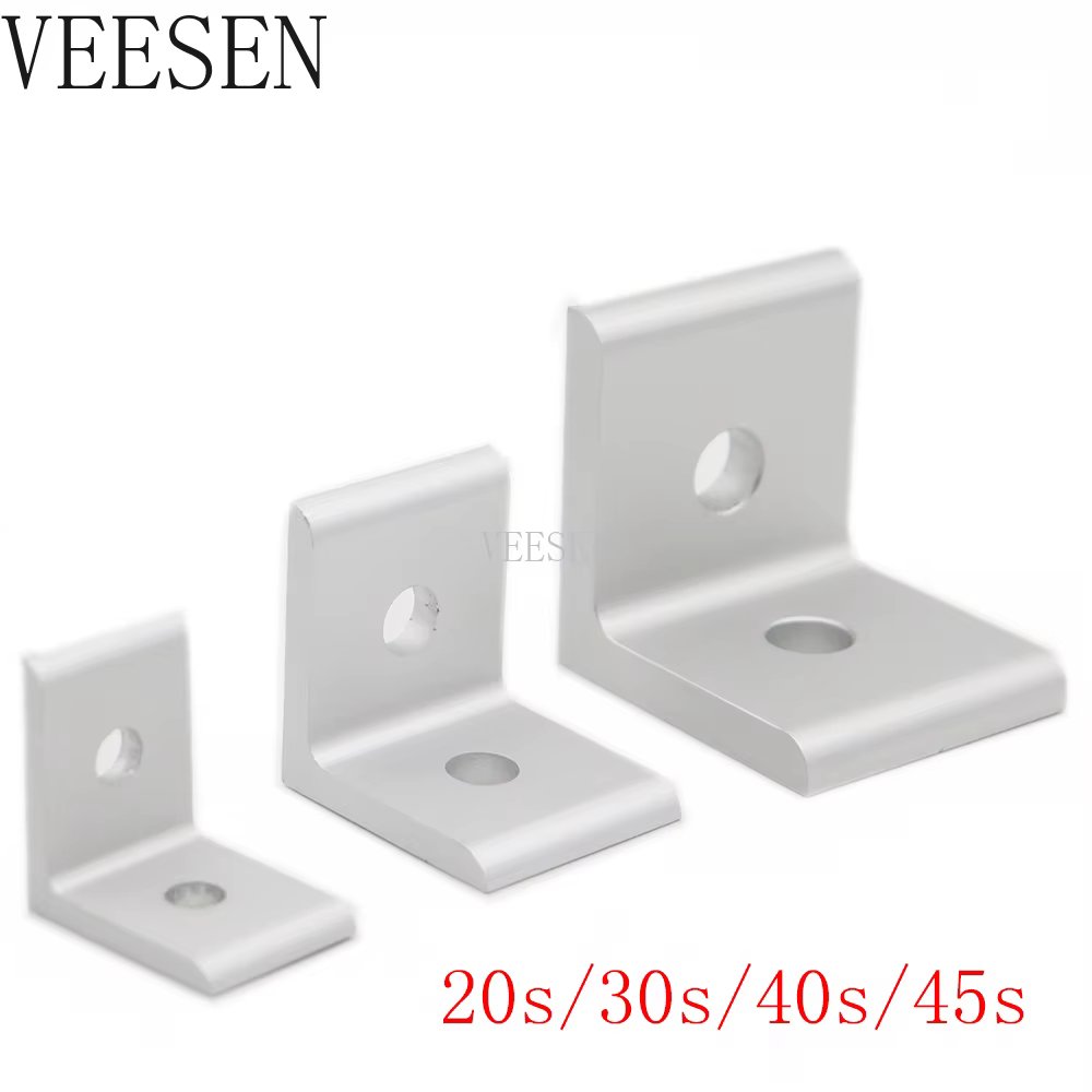 2020 3030 4040 4545 Aluminum Extrusion Profile L Brackets  Alloy 2 Hole 90 degree Inside Corner Bracket