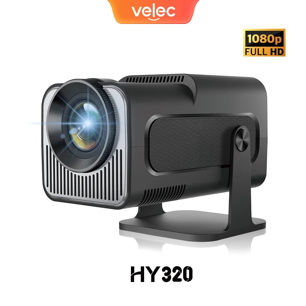 Projector HY320 Android 11 WiFi 6 BT 5.0 390ANSI Allwinner H713 Native 1080P 4K Supported Home Outdoor Mini Portable Projector