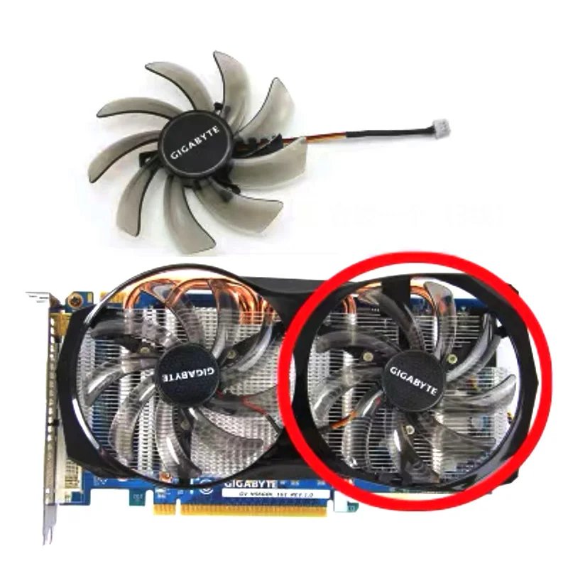 95mm 2pin 3pin T129215SM PLD10010S12H Cooler for Gigabyte GV-N750OC GV-N75TD5 GV-N740D5OC GVN66TOC N66WF2 Graphics Card Fan