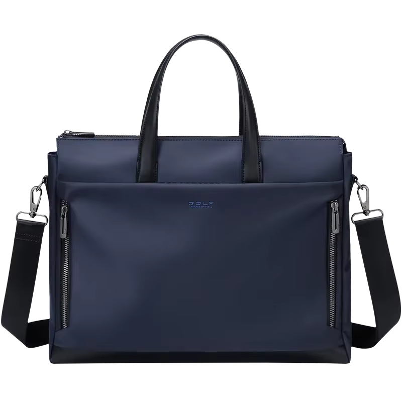 GOLF Briefcase Bag Nylon with Leather Handle Crossbody Shoulder Hand Bag Office Laptop Bags for Men 15 Inch Waterproof Handbags