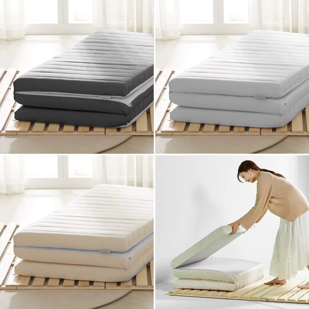 Mattress Cover Only, three-layer folding latex memory foam pure cotton mattress cover 4.5 ~ 7.5cm