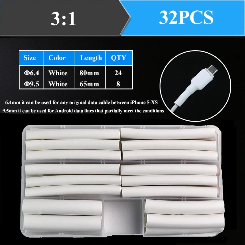 32pcs White Boxed