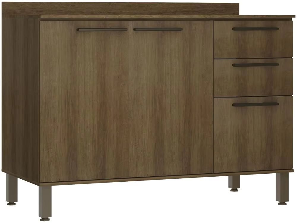 Kitchen Counter with Top for Sink Luciane 3 Doors 2 Drawers Switzerland