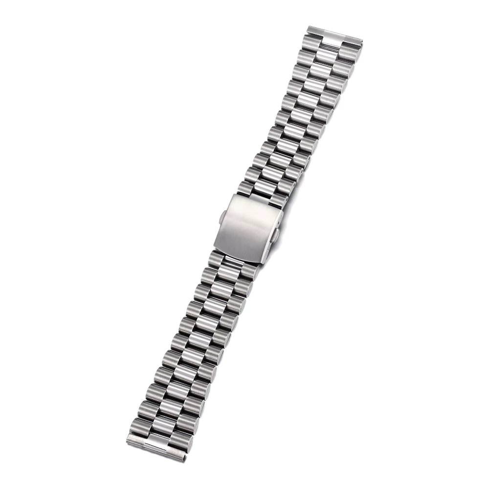 316L Stainless steel 18mm 20mm 22mm Brush Polish solid Stainless Steel president Watch Strap band flat end for RLX SKX watch
