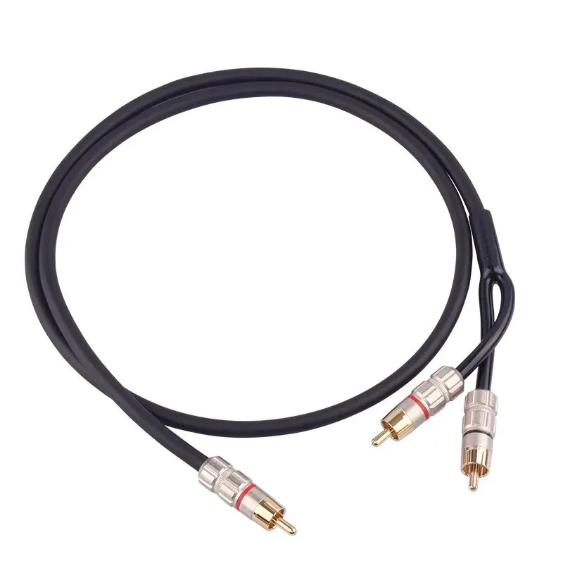 YYTCG RCA Y-Adapter 1 RCA Male to 2 RCA Male Y Splitter Digital Stereo Audio Cable for Subwoofer Home Theater Hi-Fi-Dual Shielde