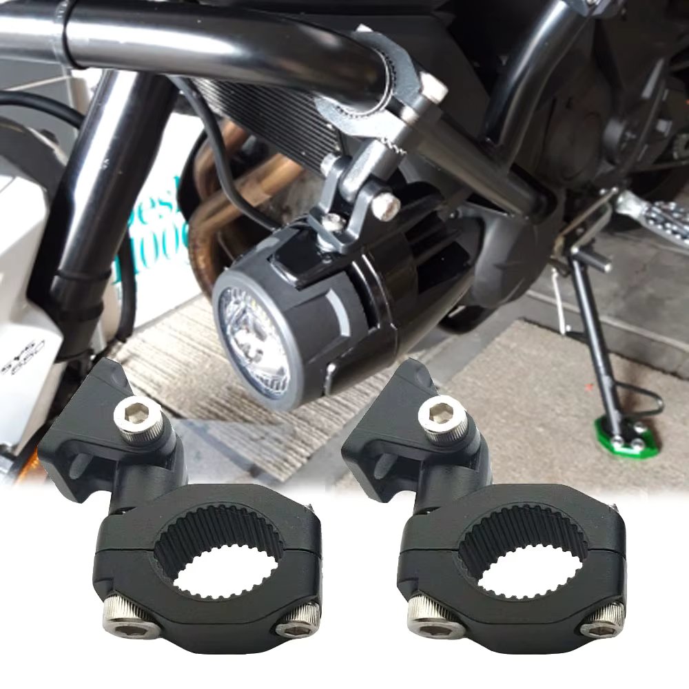 Motorcycle Headlight Spotlight Mount Bracket Motorbike Head light lamp holder support Adjustable 19mm-26mm Bumper Mount Clamp