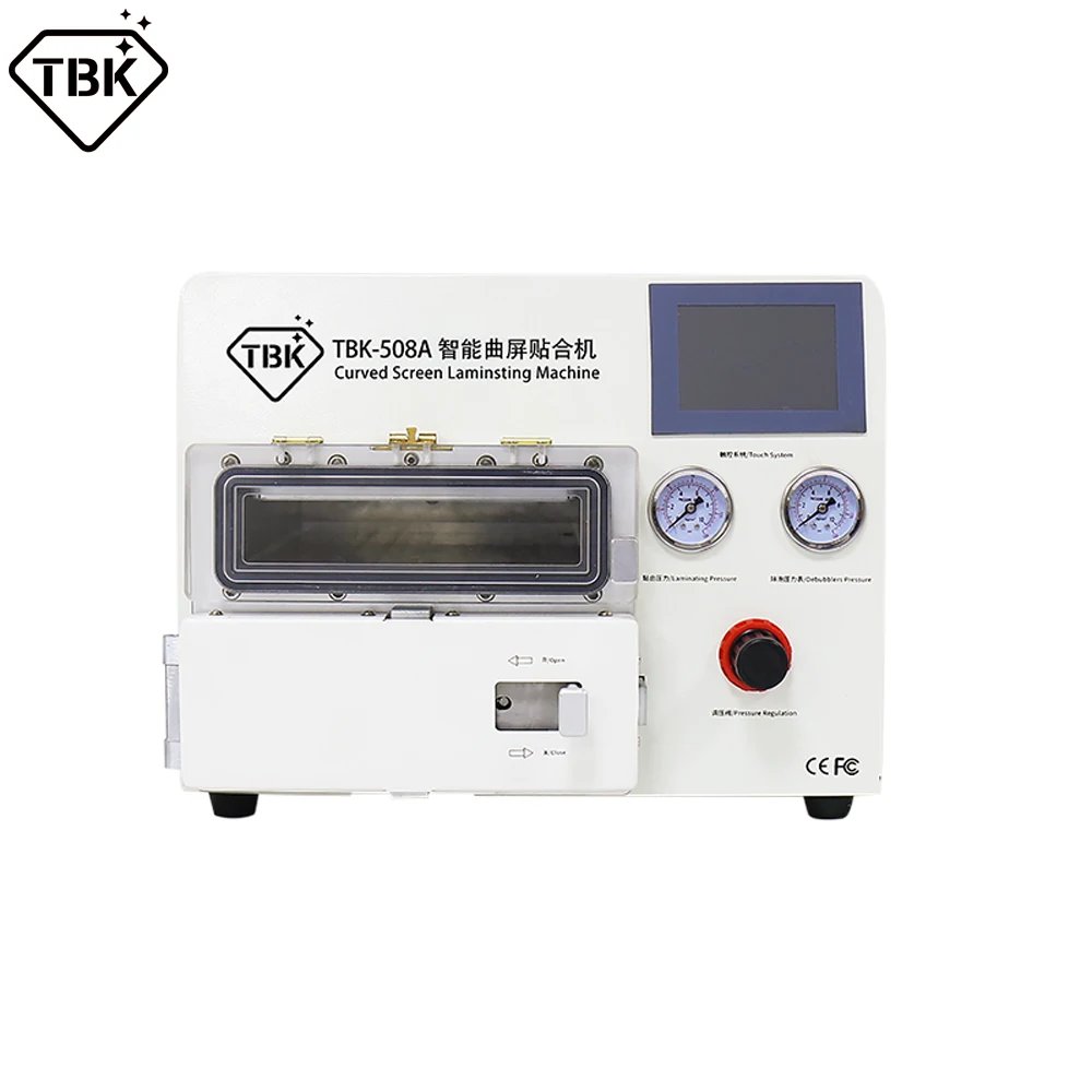 TBK 508A Curved LCD Screen Vacuum Laminating Machine Bubble Remover For Sumsung iPhone iPad S9 S9+ Edge LCD OCA Repair