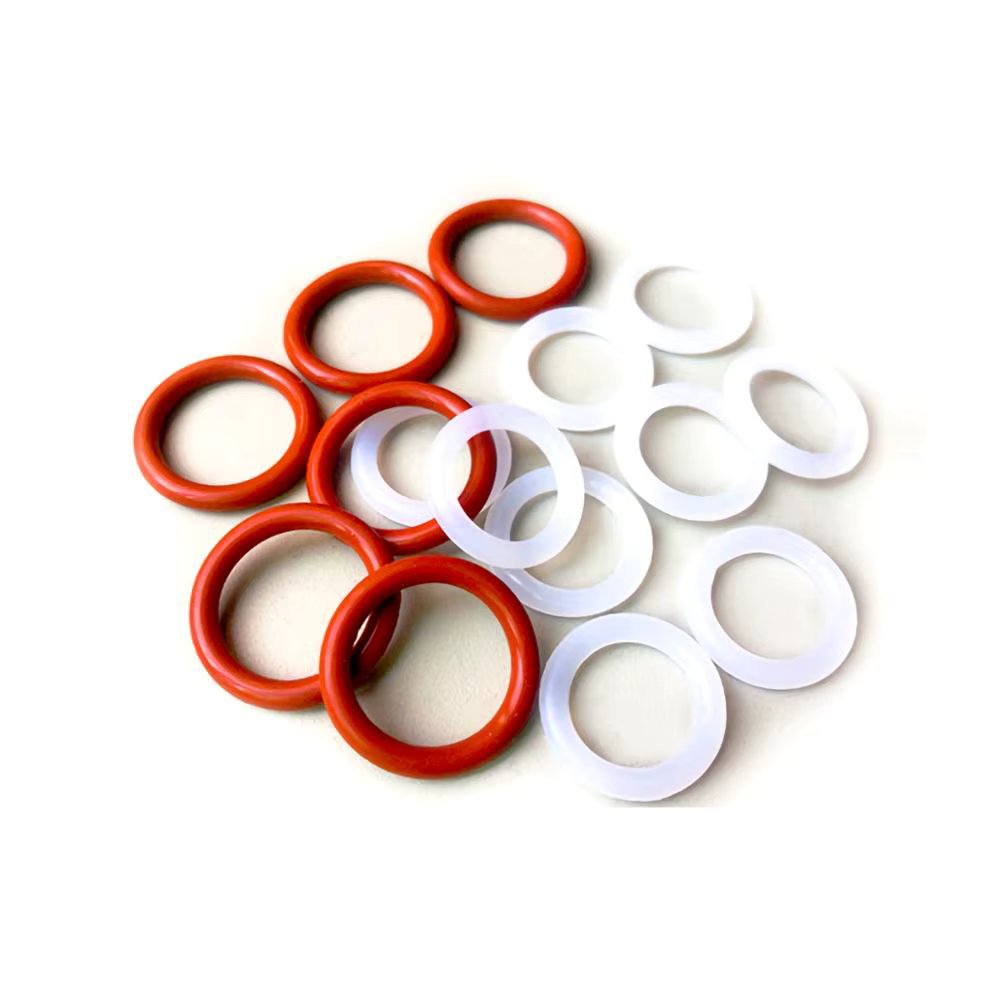 10Pcs Red/White OD 5-40mm Food Grade Safe Silicone O Rings Gaskets 1mm Wire Diameter O Ring Seals Washer