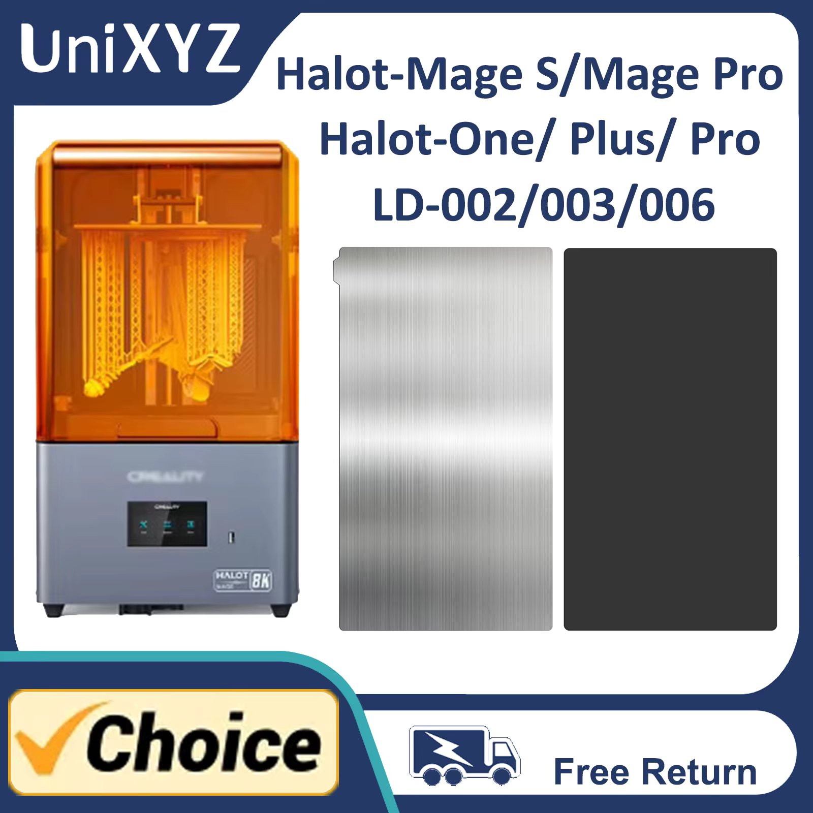 Magnetic Build Plate for Creality Halot Mage Pro S One Plus Play Ray R6 Sky LD-002/003/006 Max Lite Resin LCD 3D Printer Parts