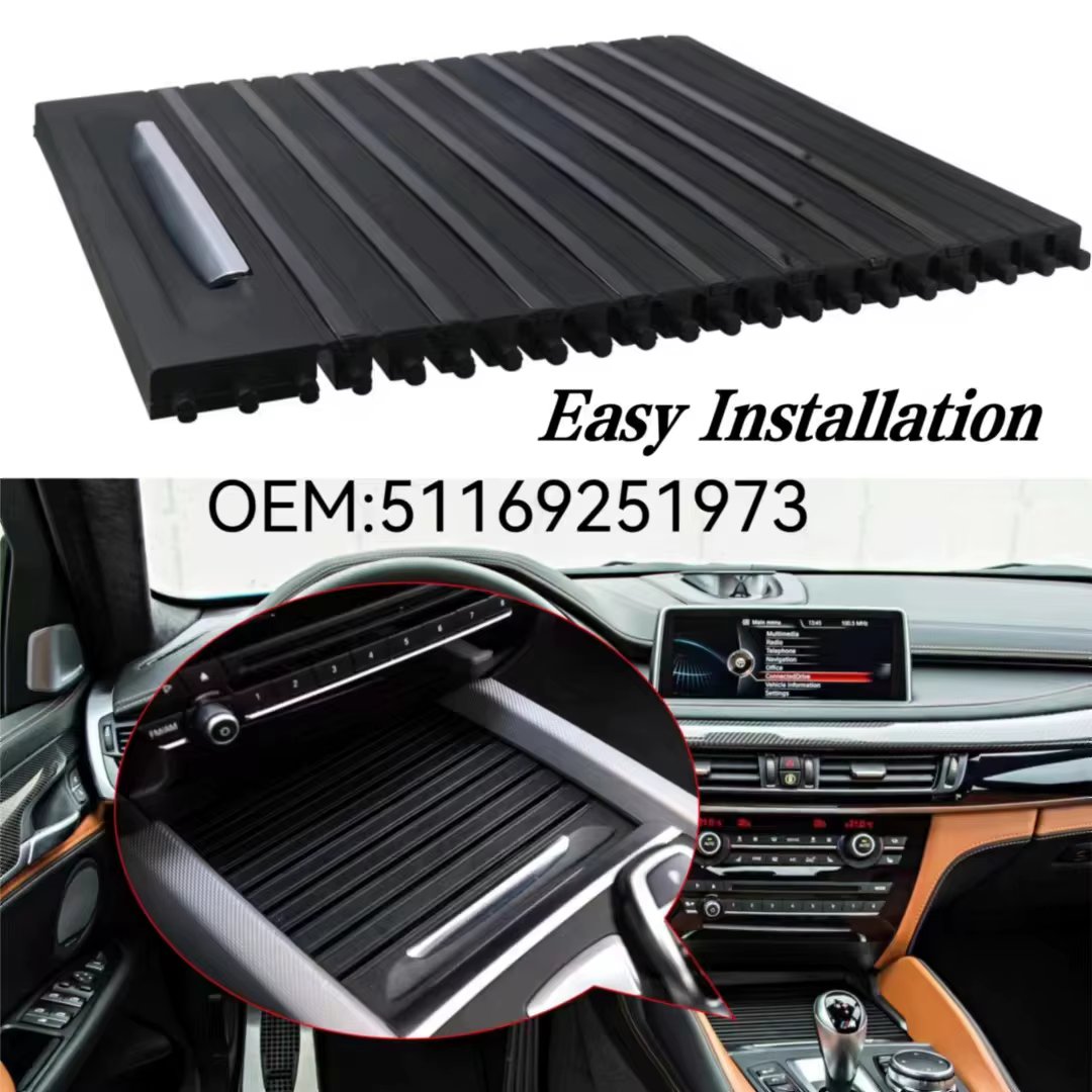 Vehicle Inner Centre Console water Cup Holder Sliding Shutters 51169251973 for BMW X5 F15 X6 F16 2013-2019 Roller Blind Cover