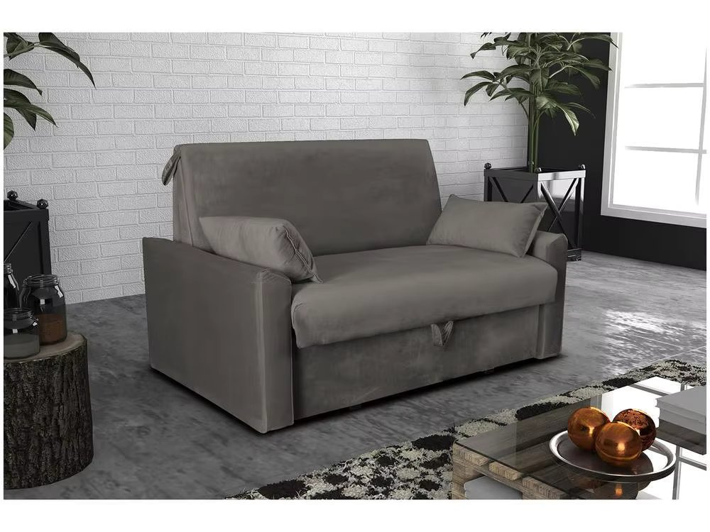 Double Sofa Bed 2 Places with Reclining Chest Velvet Matrix Crystal