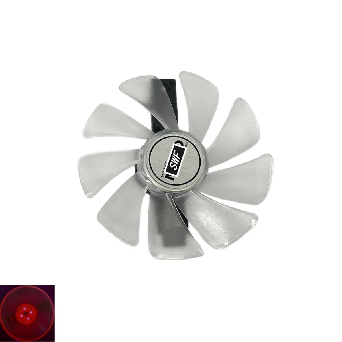 white 1-Fan Red-LED