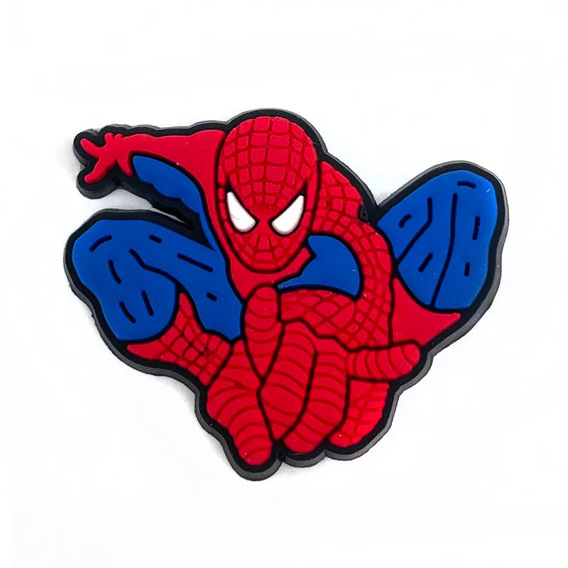 MINISO 1pcs handsome Marvel Spider Man shoe Charms clogs Aceessories for Sandals pins Decorate girls kid Gifts