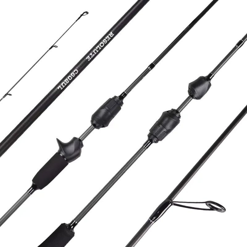 Mavllos Resolute  Carbon Bass Fishing Spinning Rod Lure 0.8-7g Line 2-6lb Toray 30T Solid Tip Fast Action Light BFS Casting Rod